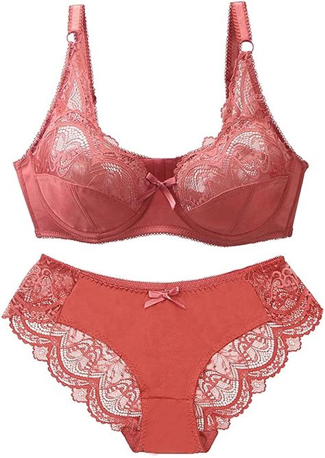 Buy Swbreety Women S Sexy Lace Bra And Panty Set Underwire Thin Transparent Lingerie Set Online