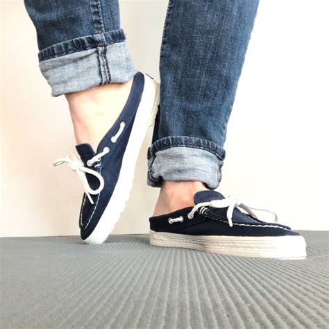 Navy Keds Boat Shoes Low Rise Canvas Sneakers Blue Gem
