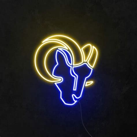 Los Angeles Rams Neon Sign Echo Neon 1 Led Neon Sign Brand