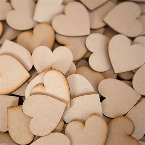 Aliexpress Buy 50pcs 60mm Heart Shaped Wooden Slices Unpainted