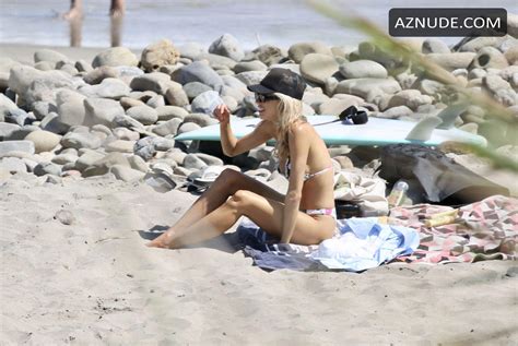 Charlotte McKinney Sexy Shows Off Her Bikini Body During A Trip To The Beach In LA AZNude