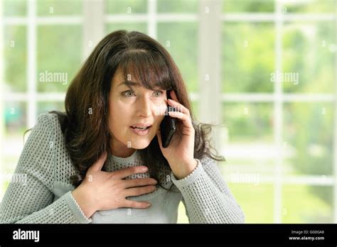 Senior Woman Talking Phone Stock Photo Alamy