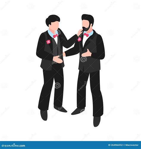 Isometric Gay Marriage Composition Stock Illustration Illustration Of Wedding Couple