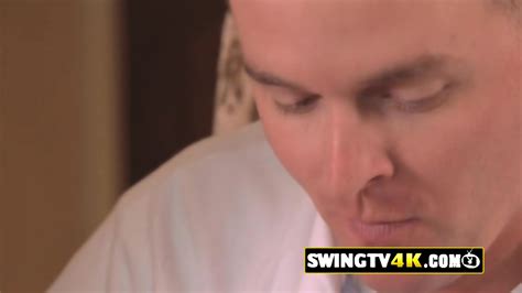 American Blonde Girl Gets Fucked At The Red Room After A Swinger Party With Horny Couples Join