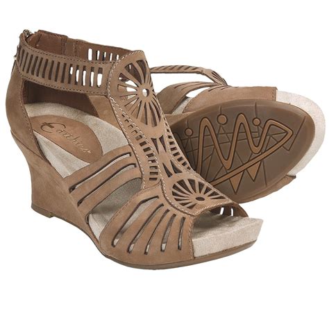 Earthies Carmona Sandals Suede Wedge Heel For Women Stunning