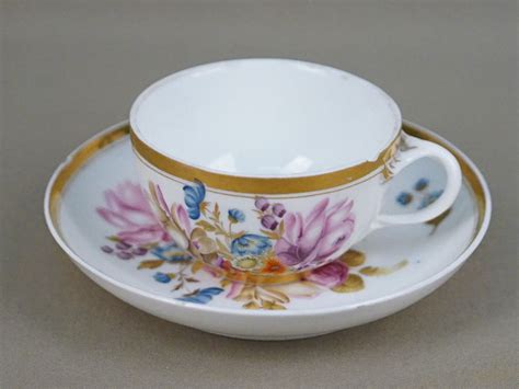 Кофейная пара, фарфор, роспись, золочение. Завод А. Попова, середина ...