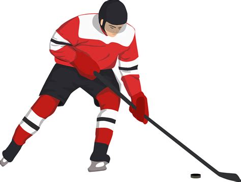 Hockey Player Silhouette Isolated On White Royalty Free Svg Clip Art Library