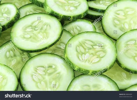 Freshly Sliced Cucumber Stock Photo Shutterstock