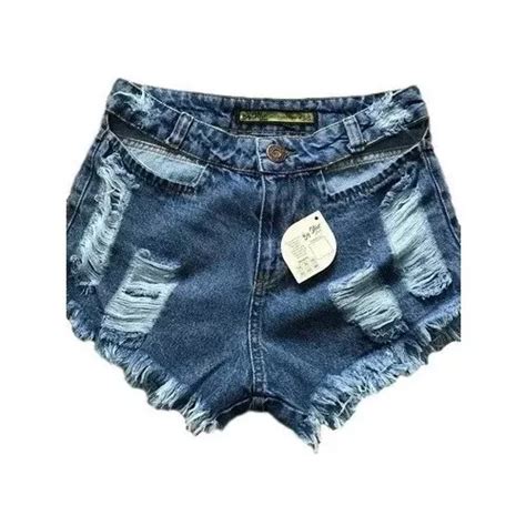 Shorts Jeans Feminino Destroyed Hot Pants Parcelamento Sem Juros
