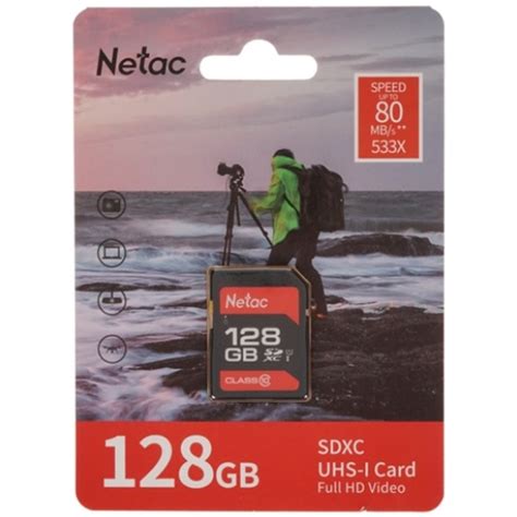 Карта памяти Netac P600 SDXC 128Gb Сlass 10 (NT02P600STN-128G-R ...