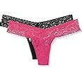 Sylvie Flirty Lingerie Damen String Aki Er Pack Drachenfrucht Pink Schwarz One Size Amazon