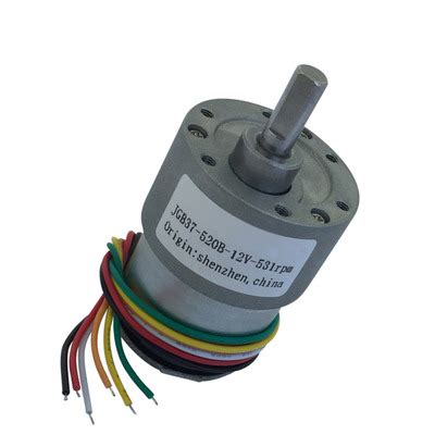 JGB37 520B 12 Volt Geared Motor 12 1600rpm With Encoder Disk Bringsmart