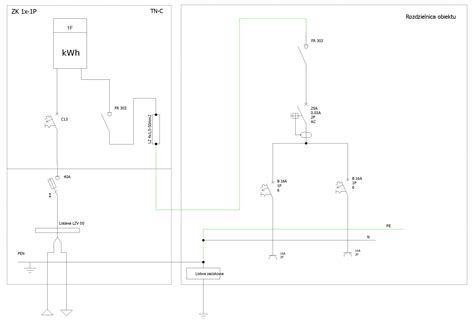 Schemat Jednokreskowy Instalacji Elektrycznej Jednofazowej