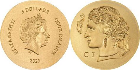 5 Dollars Elizabeth II Posthumous Arethusa Îles Cook Numista