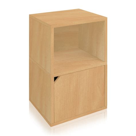 Way Basics Eco Friendly Under Desk Shelf Bookcase With Door