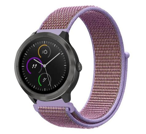 Garmin Vivoactive Armband Nylon Mm Lila Smartwatcharmbaender De