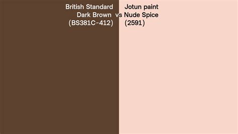 British Standard Dark Brown Bs C Vs Jotun Paint Nude Spice Side By Side Comparison