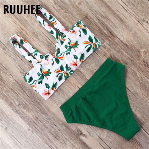 Dan Thress Blog RUUHEE Bikini Swimwear Women Swimsuit High Waist Bikini Set Push Up