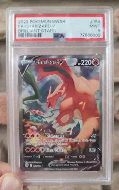 POKEMON CHARIZARD V Full Art Alt Art Holo Rare Brilliant Stars PSA 9