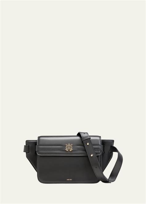 Amiri Mens Ma Logo Leather Crossbody Bag Bergdorf Goodman
