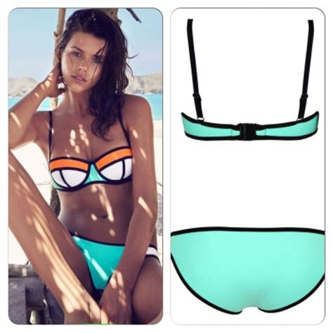 Jackets Coats Sexy Mint Patchwork Multicolor Pc Bikini Swimwear Poshmark