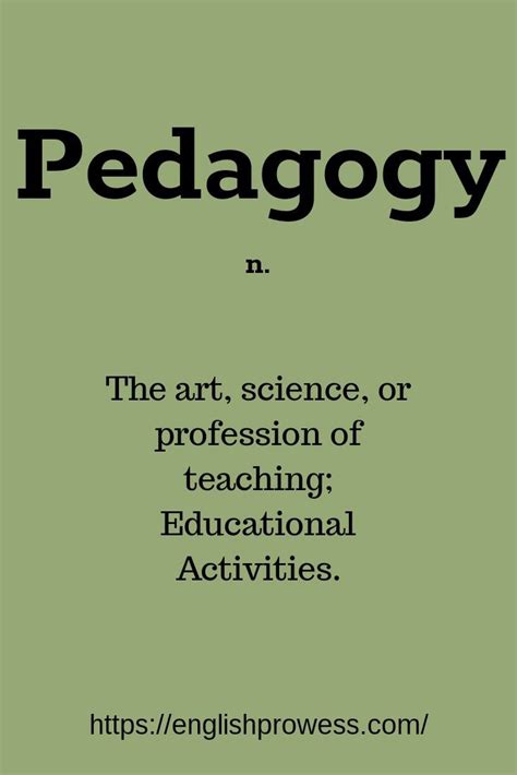 Pedagogy Meaning | Learning english online, Learn english, Vocabulary words