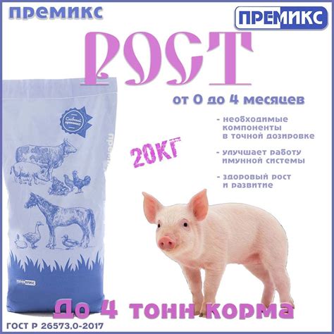 Премикс для поросят "Рост" 20кг. - купить с доставкой по выгодным ценам ...