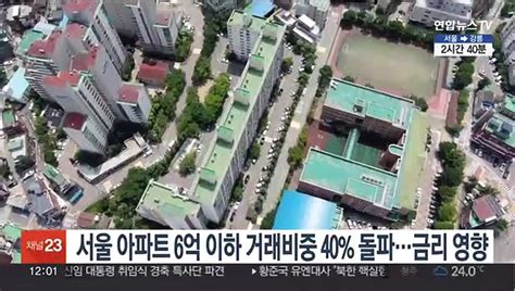 서울 아파트 6억 이하 거래비중 40 돌파금리인상 영향 동영상 Dailymotion