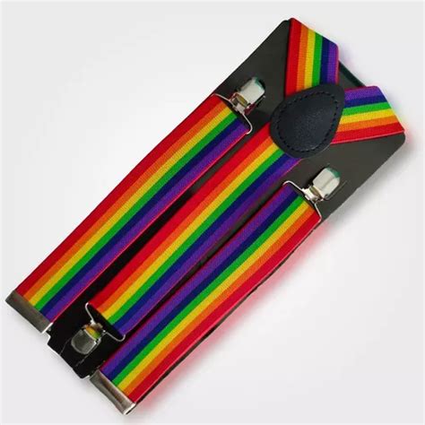 Festas Cia Suspens Rio Ajust Vel Listrado Arco Ris Lgbt Gay Ou Cosplay Colorido Mercadolibre