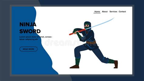 Ninja Sword Vector Stock Vector Illustration Of Samurai 270375427
