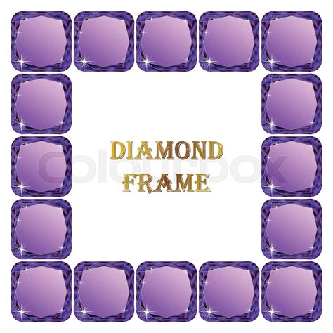 Diamonds Square Frame Stock Vector Colourbox