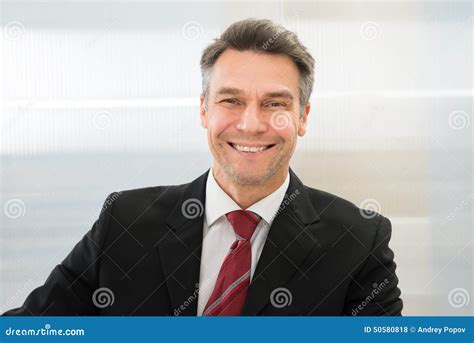 Smiling Mature Businessman Stock Photo Image Of Cheer 50580818