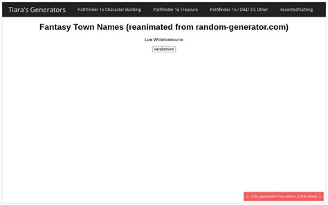 Fantasy Town Names (reanimated from random-generator.com)