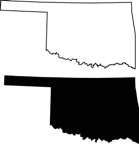 Oklahoma map on white backgroud. Oklahoma state symbol. outline