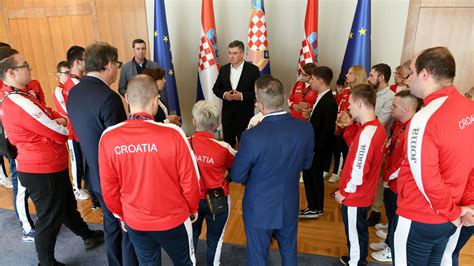 President Milanović Receives Athletes who Won 14 Medals at World Para