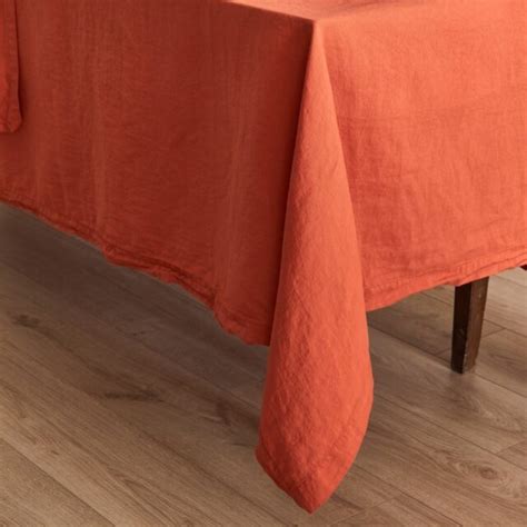 Nappe 50 Chanvre 50 Coton Bio Terracotta Tissus Et Nappes Westeel