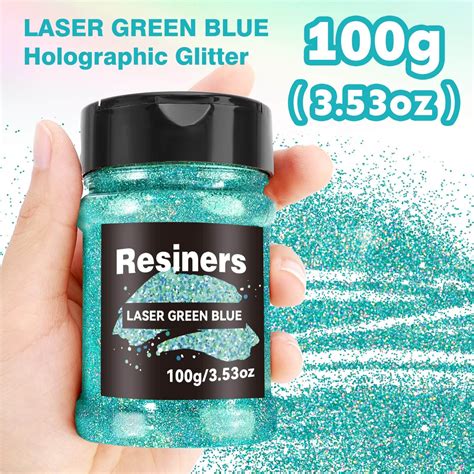 Resiners® Holographic Ultra Fine Glitter Powder - 3.53oz/100g, 1/128