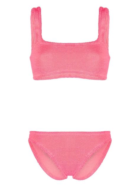 Hunza G Xandra Crinkled Bikini Pink Editorialist