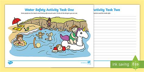 Water Safety Worksheet Teaching Resources Lehrer Gemacht