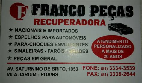 Recuperadora Franco - AUTO peças recuperadora franco | Porto Alegre RS