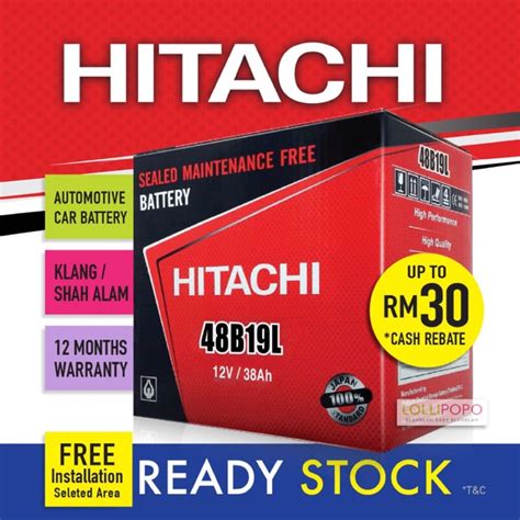 ready stockhitachi car battery smf battery shopee malaysia