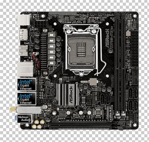 Intel Mini-ITX LGA 1151 ASRock Motherboard PNG, Clipart, Central ...