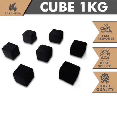 Jual Arang Briket Bakaran Awet Tanpa Asap Murah Cube Kg Shopee