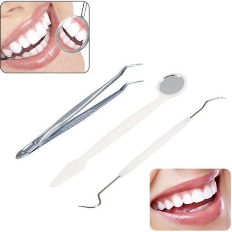 NUOVO 3 PZ In Acciaio Inox Strumento Dentale Sonda Set Cura Orale ...