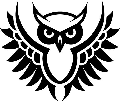 Owl, Black and White Vector illustration 26707247 Vector Art at Vecteezy