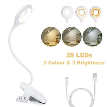 Foldable LED Desk Lamp,Small Book Reading Light with 3 Brightness Color ...