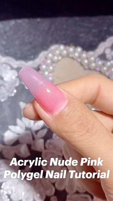 Acrylic Nude Pink Polygel Nail Tutorial Funky Nails Gel Nails Stylish Nails