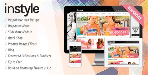 Lingerie Store Responsive Shopify Theme Instyle On Behance
