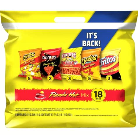 Frito Lay Flamin Hot Favorites Variety Pack Count Eur Picclick Fr
