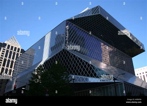 modern architecture of Seattle public library October 2006 Stock Photo ...